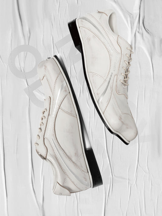 Cyber Butterfly Derby Sneakers White